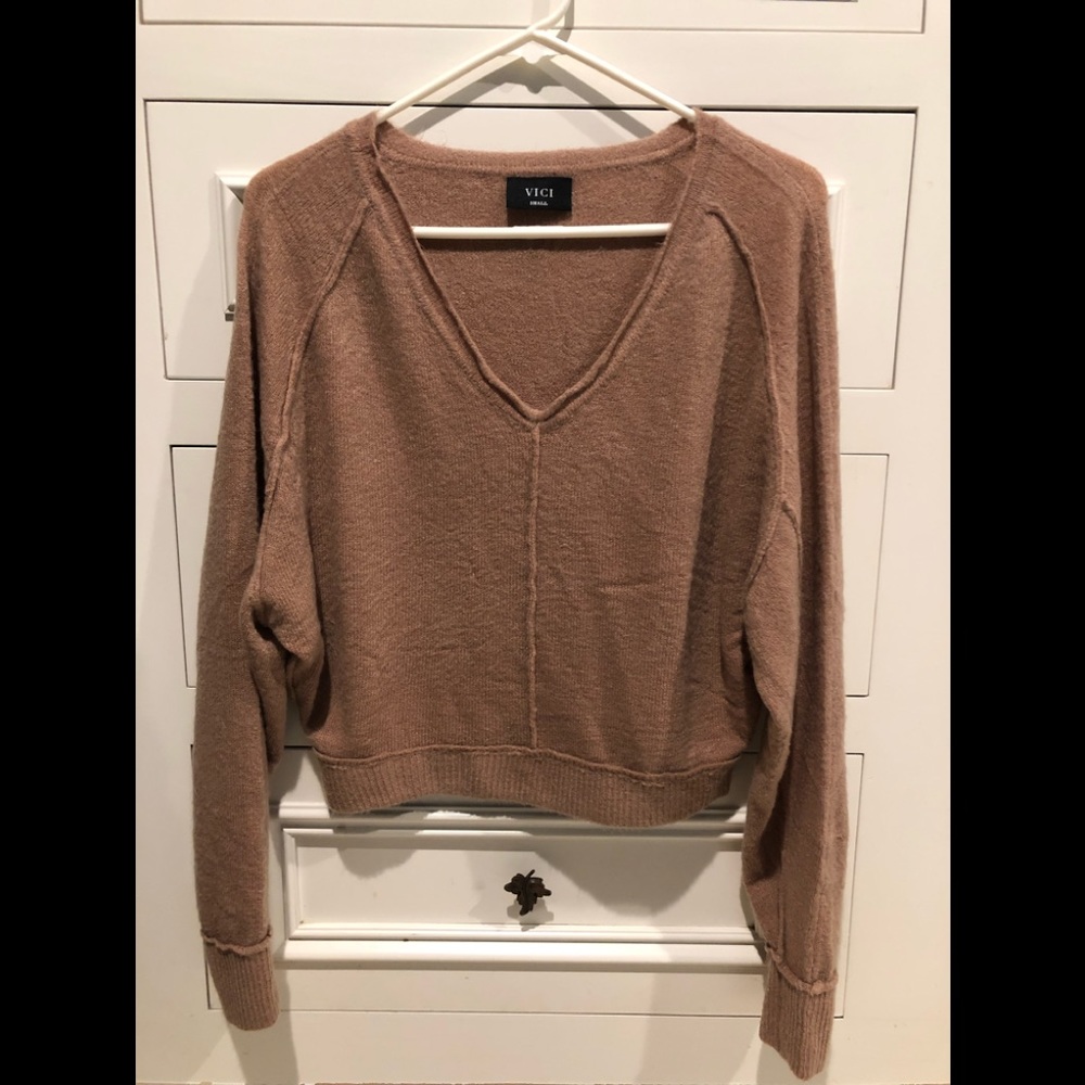 Vici raw hem sweater
